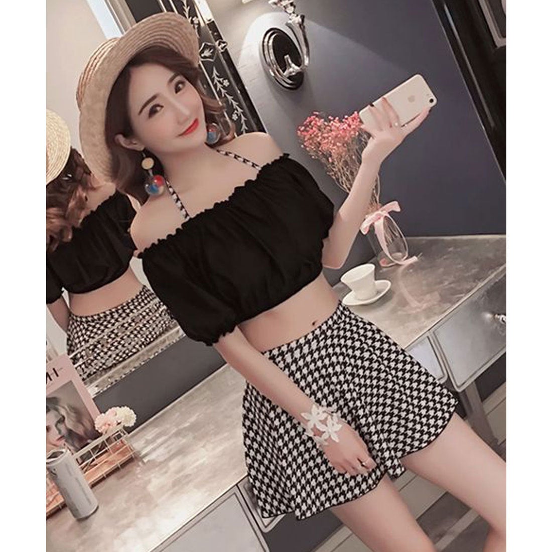 テディショップ Teddyshop レディース 水着 オフショルトップス