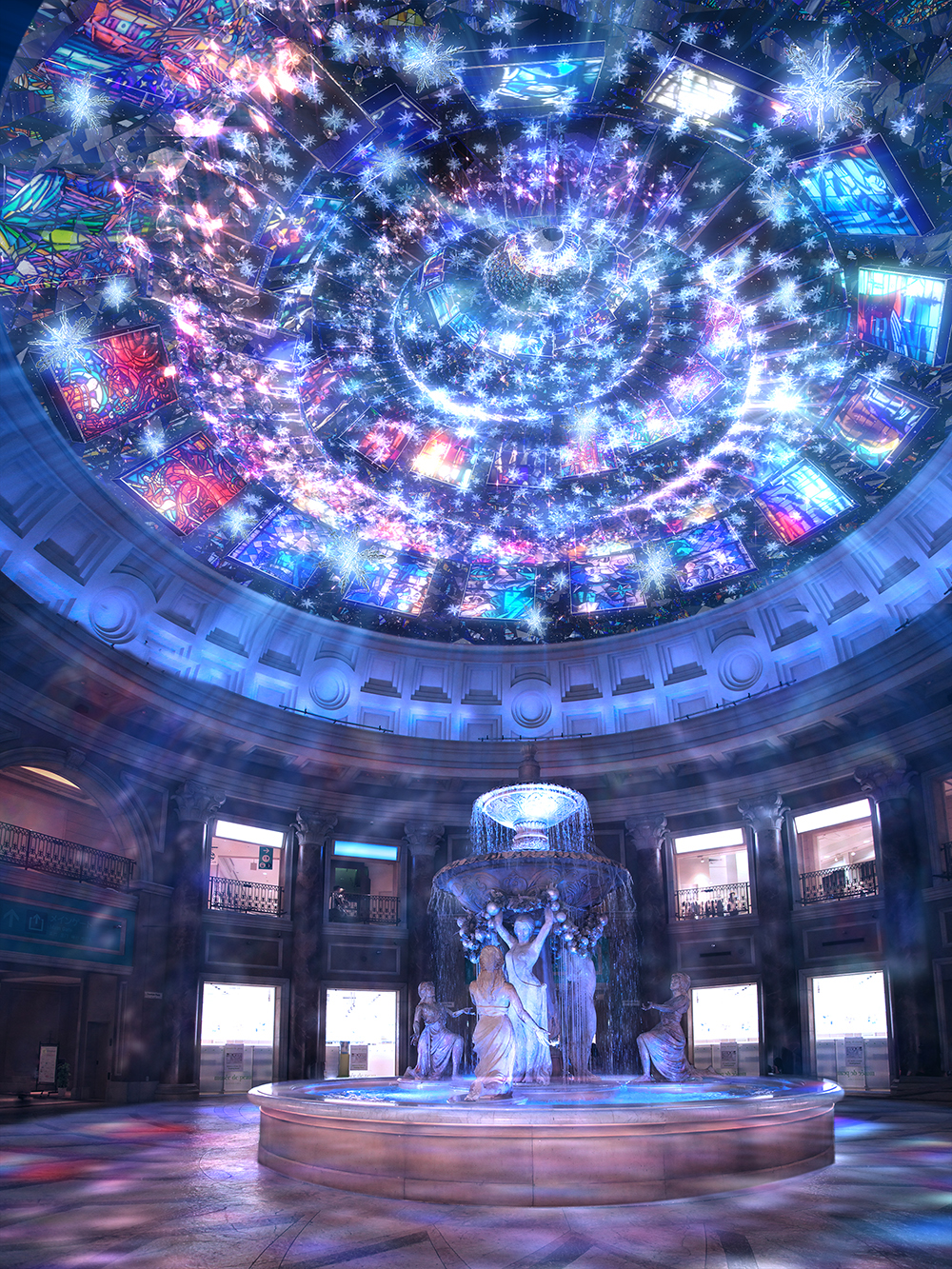 ステンドグラスと雪の結晶が幻想的☆3つの光の世界が中世ヨーロッパの