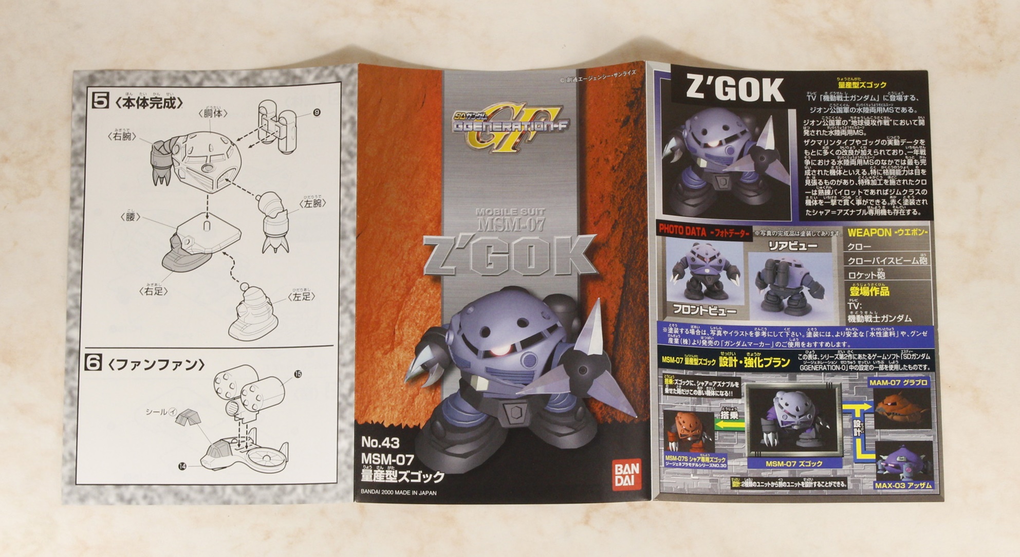 SDキットレビュー】GジェネレーションNo.43 量産型ズゴック