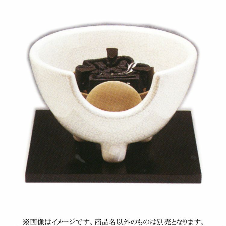 茶道具 風炉（ふろ） F412 白さつま 電熱器風炉（陶製） 100V/400W 表