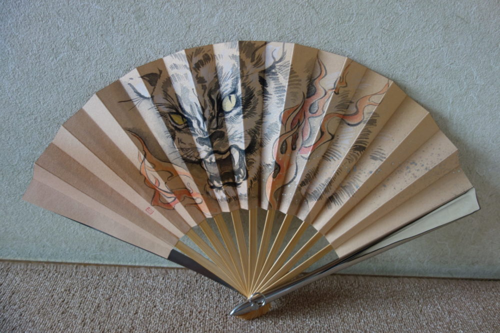 鉄扇(ステンレス扇)一尺 逸品入魂手描き絵「天之四霊」シリーズ | 鉄扇