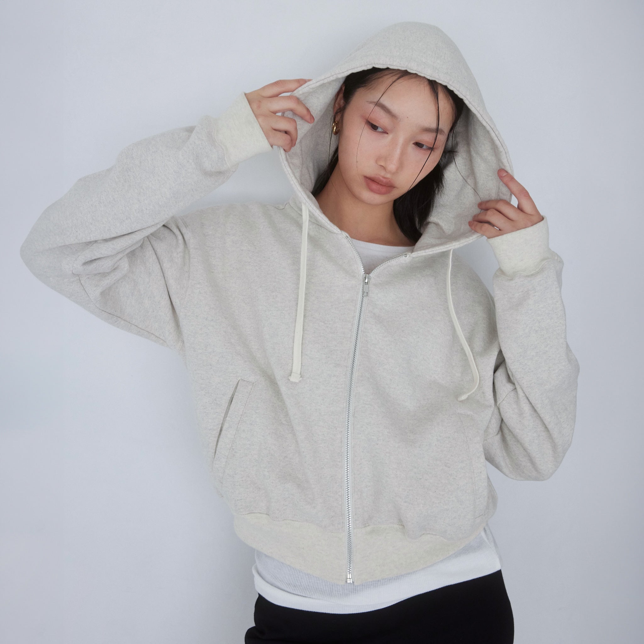 シールームリン グレー クロップドスウェット シールームリン グレー