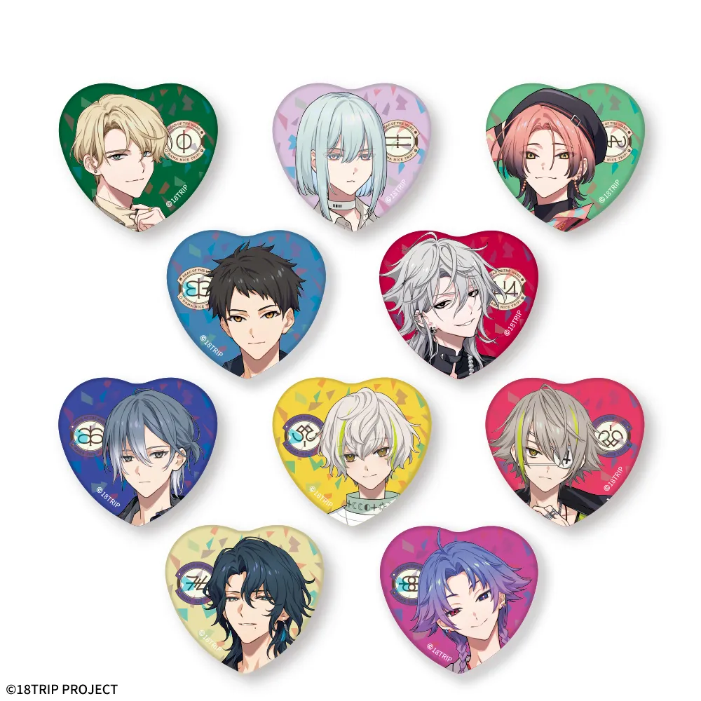 18TRIP ハート型缶バッジ～Ev3ns&L4mps～｜プライズ・くじ・グッズ情報