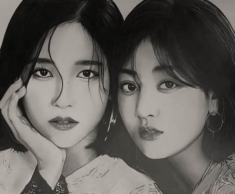 全力を注いで鉛筆画を仕上げます 鉛筆のみで写真のような絵をご提供し