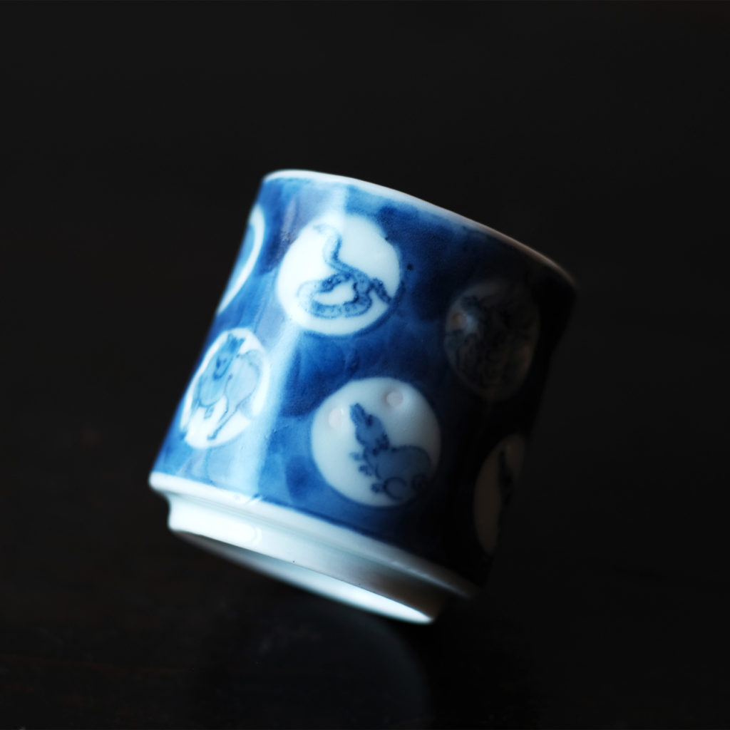 古伊万里 染付干支図覗き猪口 | 骨董と詩学 Antique & Poetics | 蛇韻律