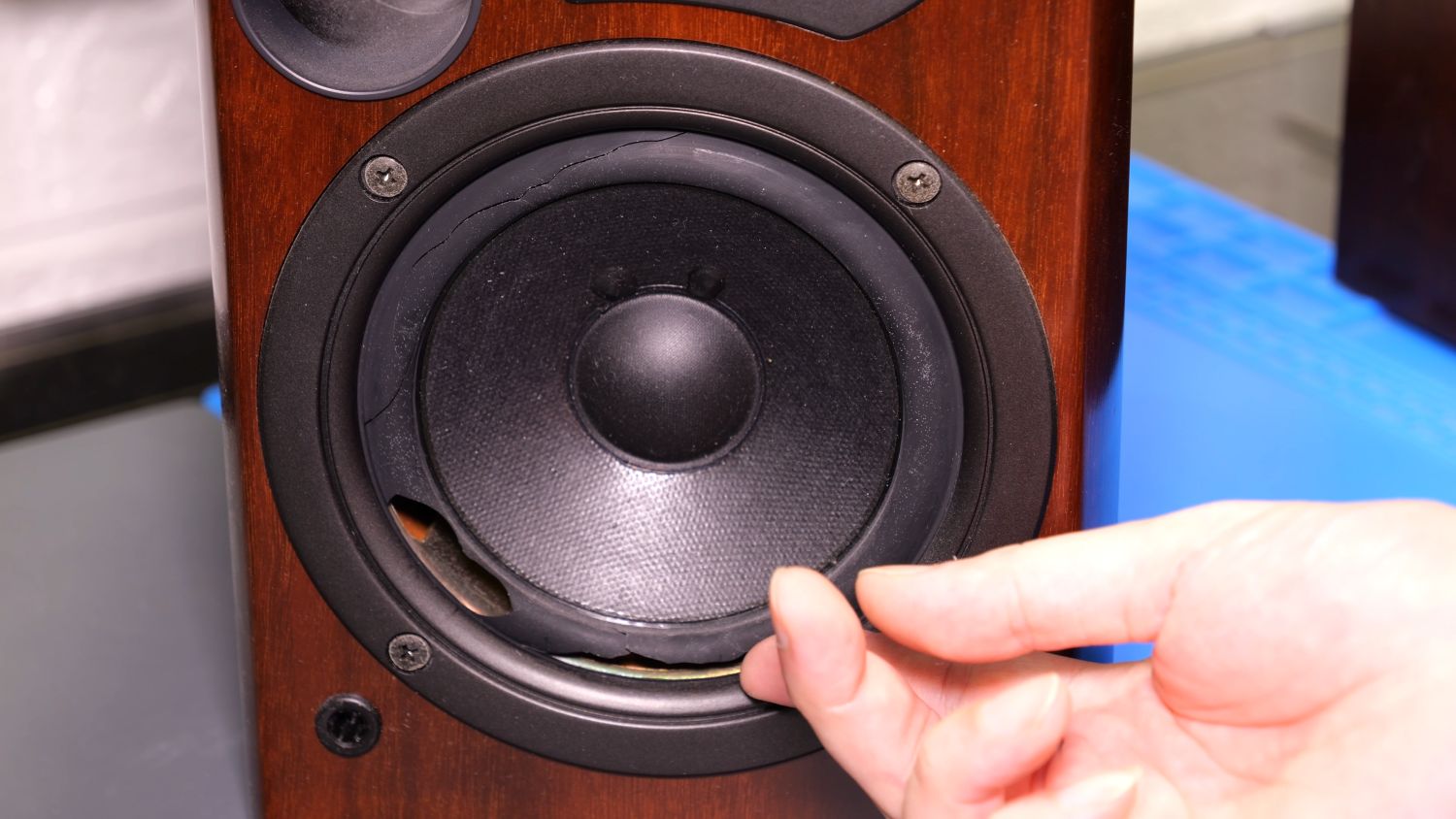 ONKYO D-102AX 修理記録｜劣化したスピーカーエッジを自力で交換して