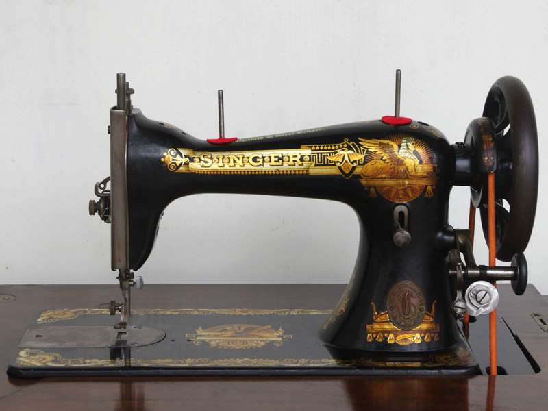 No.363 SINGER 15K シンガー製 家庭用足踏みミシン：アンティーク