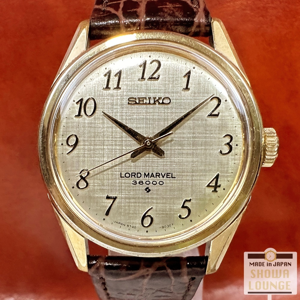 セイコー ロードマーベル 36000 絹目文字盤 全数字インデックス SGP 手