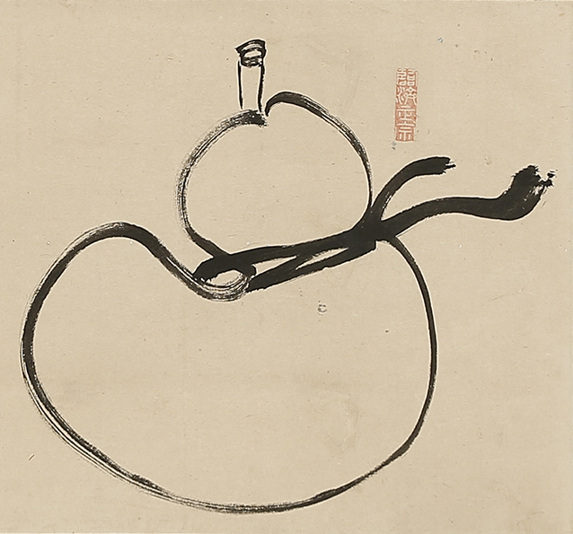 瓢箪図自画賛「趙州東壁掛胡蘆」｜商品一覧｜新古美術わたなべ