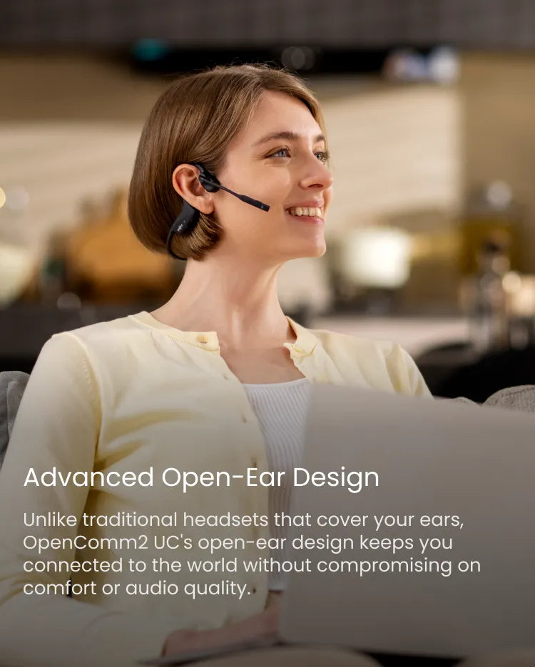OpenComm2 UC 2025 upgrade Bone Conduction Headset - Best for Work