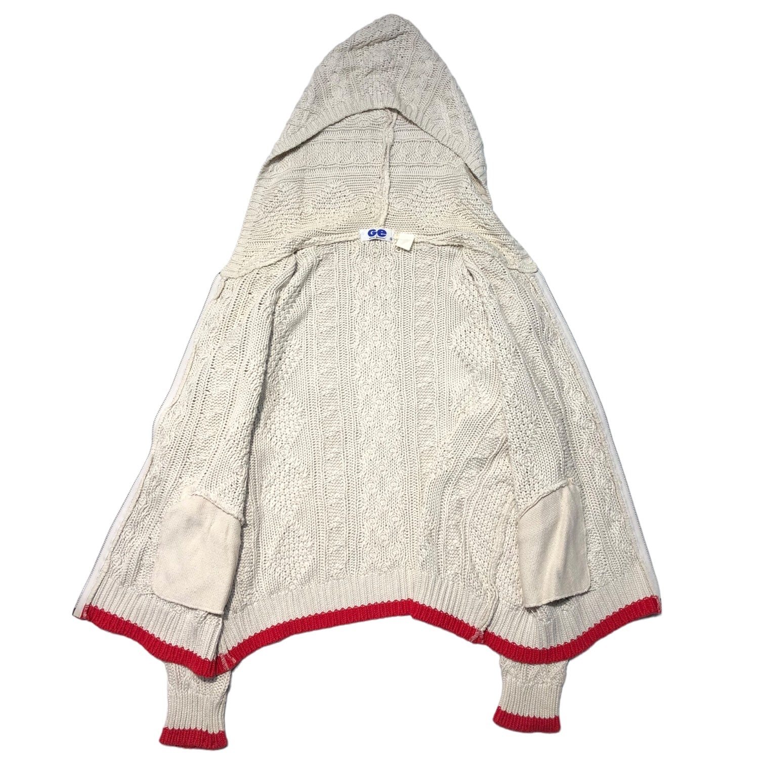 GOODENOUGH(グッドイナフ) 90's cable knit zip hoodie ケーブルニット