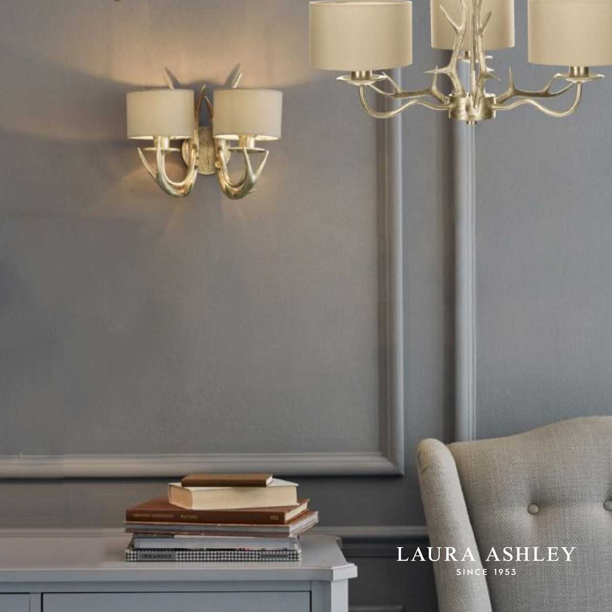 LAURA ASHLEY ローラアシュレイ】5灯シャンデリア GCH007-3