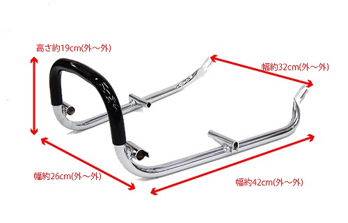 CB250T/CB400T(ホーク) メッキタンデムバー(ゴム巻き) [株式会社マッド