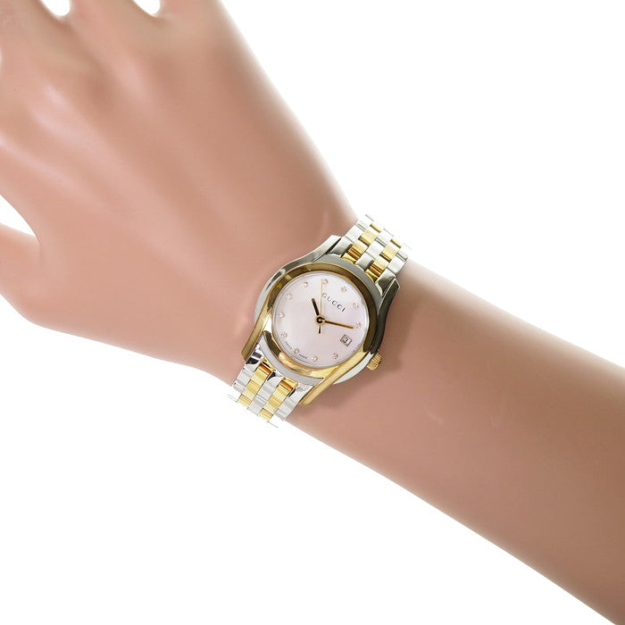 GUCCI/グッチ】 5500L 腕時計 ステンレススチール/GP クオーツ ピンク