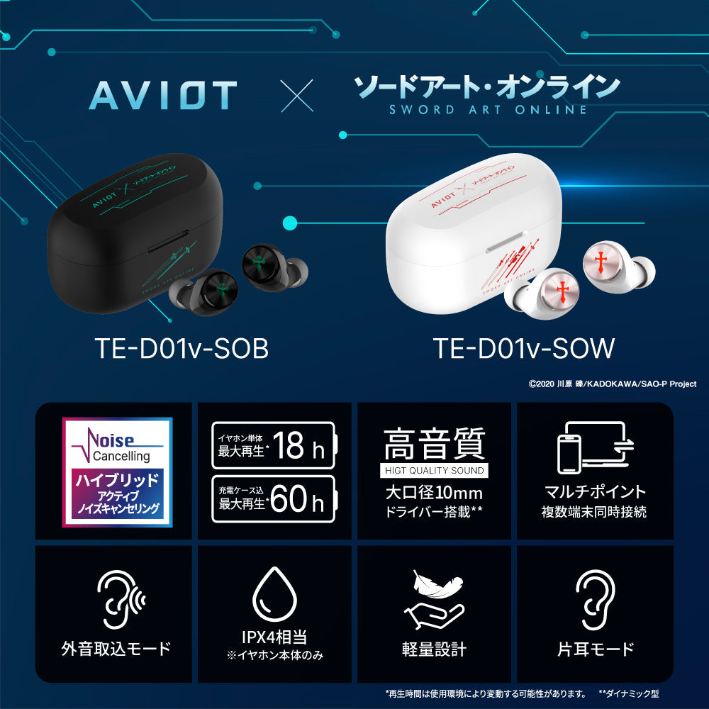 AVIOT TE-D01v-SOシリーズ｜『ソードアート・オンライン』コラボ完全