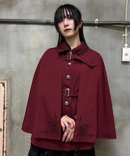 クロス刺繍ケープコート【WEB限定価格】 | axes femme online shop