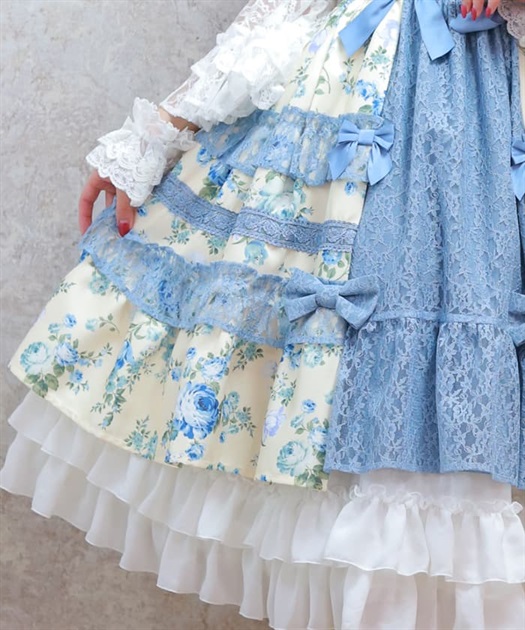 アンティークローズ柄ジャンパースカート | kawaii | axes femme