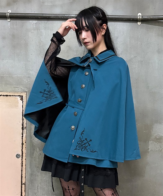 クロス刺繍ケープコート【WEB限定価格】 | axes femme online shop
