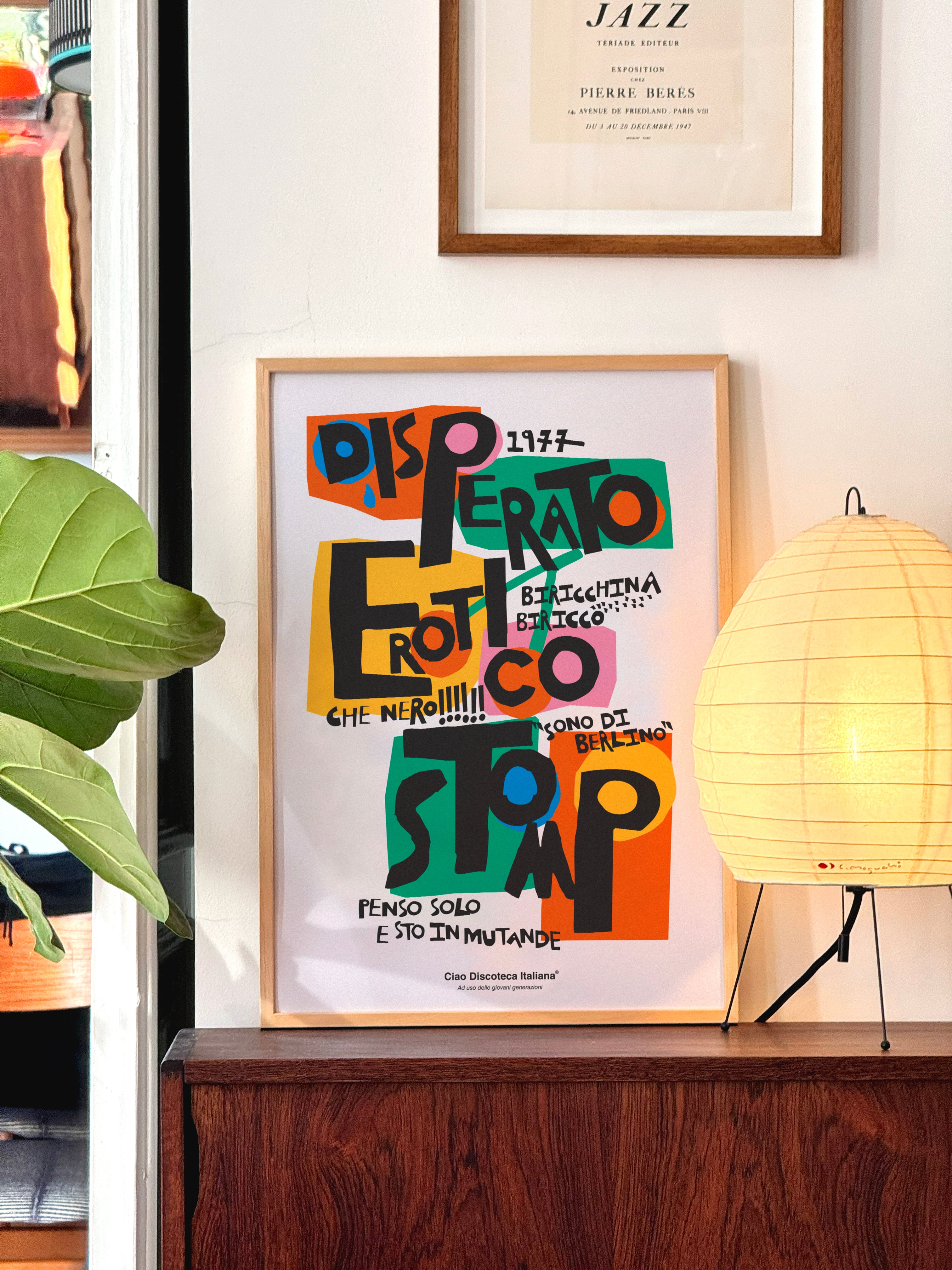 Poster Disperato Erotico Stomp - Lucio Dalla - Ciao Discoteca Italiana