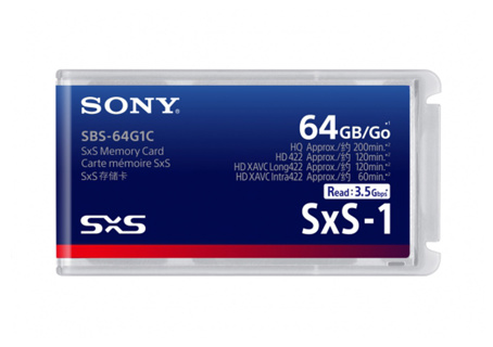 SONY Professional Pack of 2 SXS-1 SBS64G1C Memory Card | Media