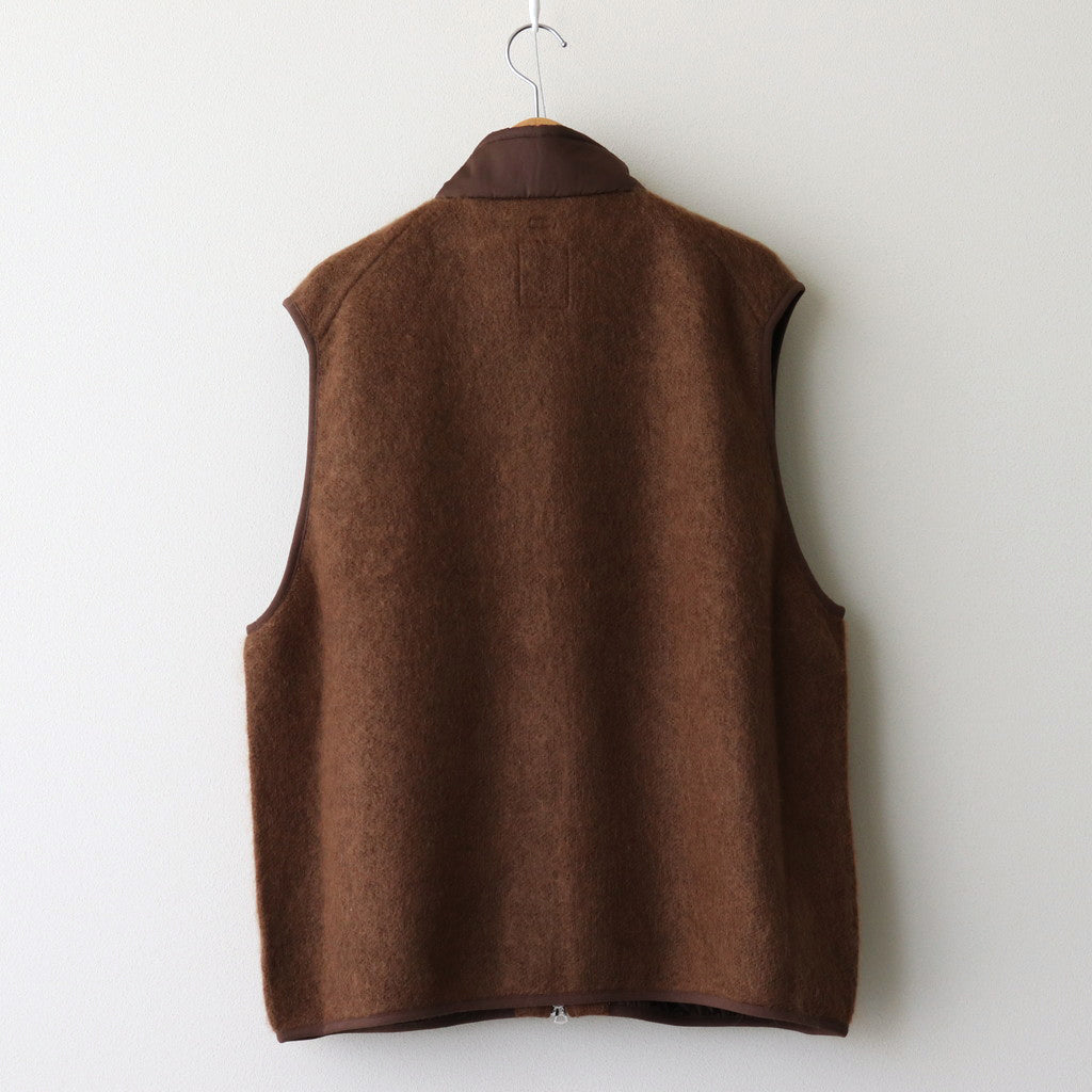 Zip-Up Mohair Vest #Brown [S24FN030] – Diffusion