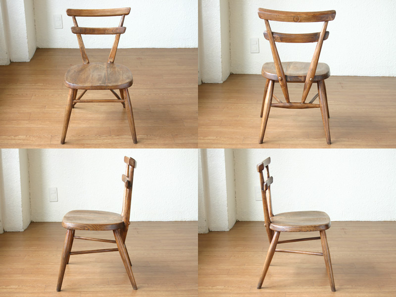 アーコールErcolスクールチェア イエロードット｜アンティーク家具