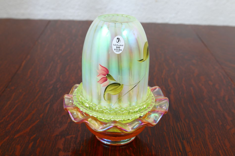 Fentonフェントン ヴァセリン/オパールセントガラス フェアリーランプ