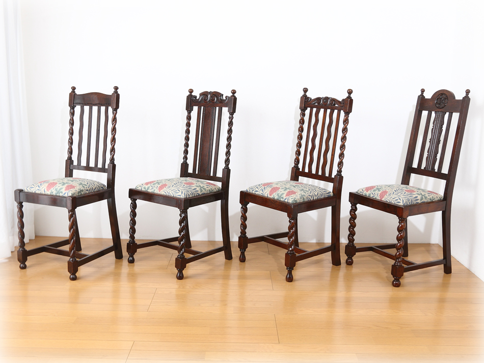 GMIK102D○イタリア製 アンティーク ダイニングチェア アームレス