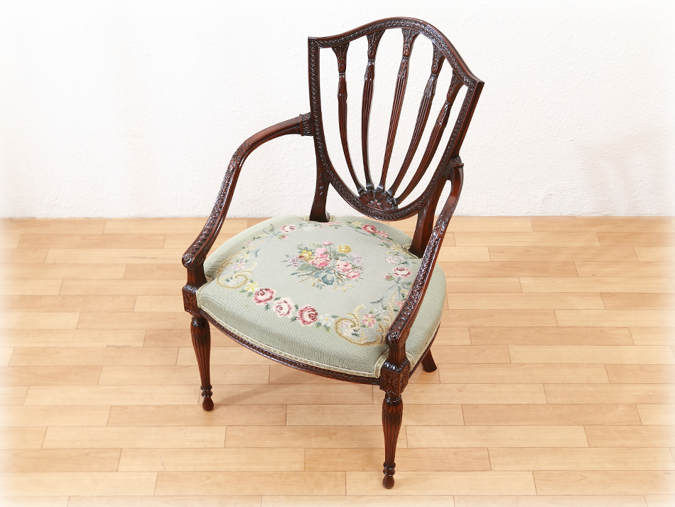 スーパークオリティ マホガニー ヘップルホワイトスタイル シールド