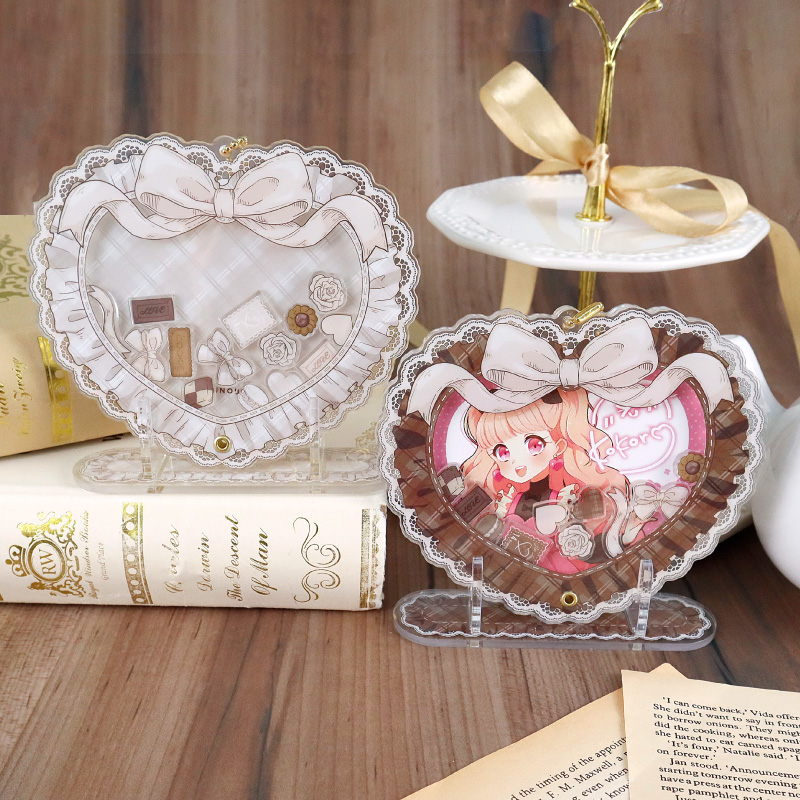 クラシックチェックハートアクリルフレーム ブラウン| FUKUYA ONLINE