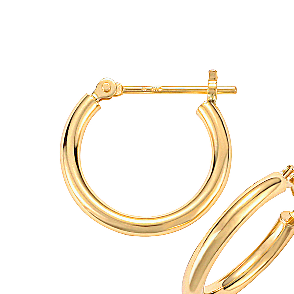 K18イエローゴールド フープピアス 15mm | 高品質 金・プラチナ