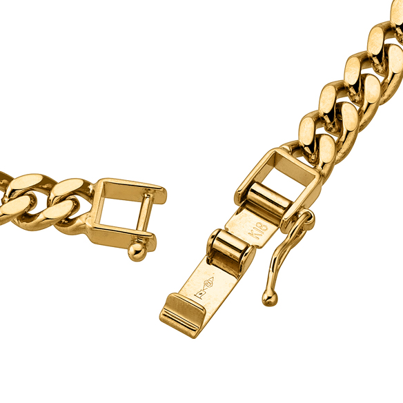 K18イエローゴールド プレートチェーンネックレス （2面カット/キヘイ