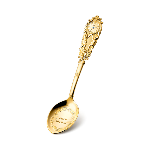 刻印無料】K18 バースレコードスプーン | 高品質 金・プラチナ