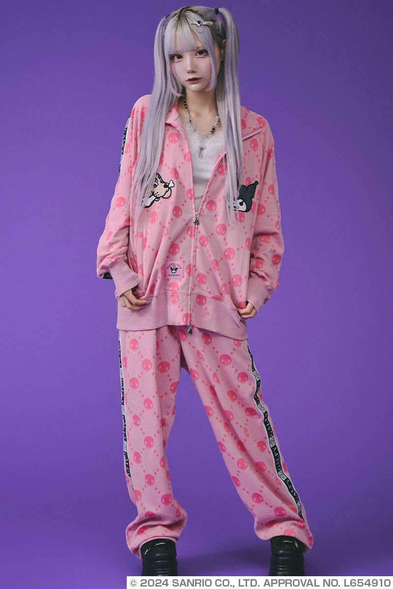 クロミ×GALFY(ガルフィー) ドクロだらけセットアップ - Pink / ロック