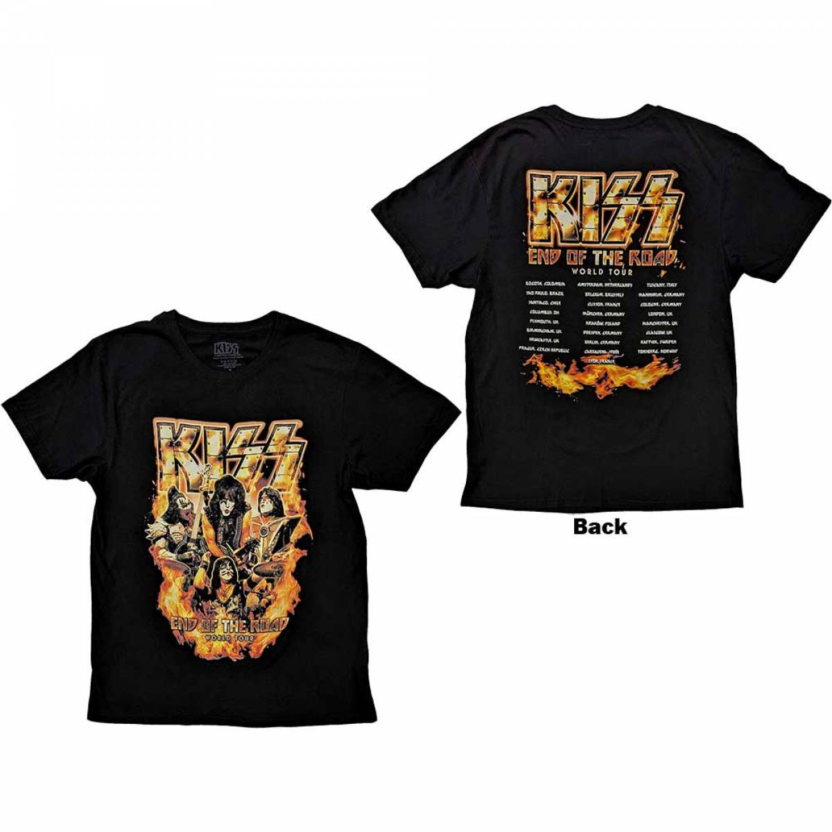 予約商品】KISS ユニセックスTシャツ: End Of The Road Tour Orange