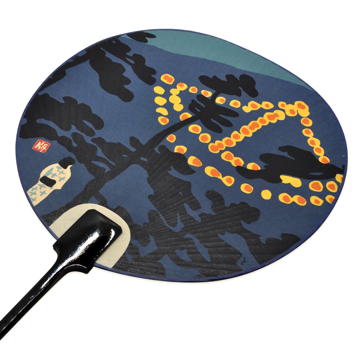 うちわ『KG08-0505N 徳力版画 団扇 丸型 五山送り火 船形』｜【公式