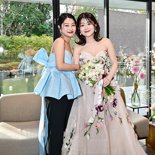 CECILIE BAHNSEN|バックリボン トップス-ブルー をレンタルする| 結婚