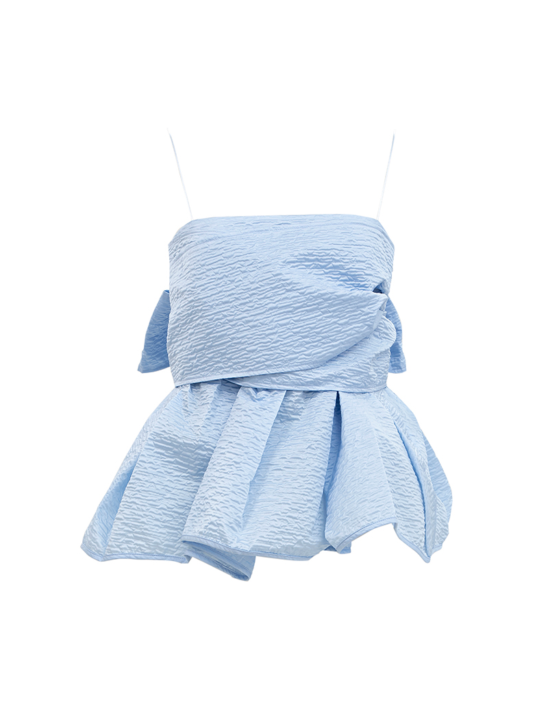 CECILIE BAHNSEN|バックリボン トップス-ブルー をレンタルする| 結婚