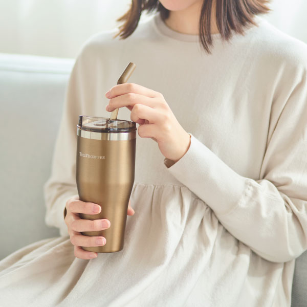 ストロー付き2WAYステンレスタンブラー（メタリック）: タリーズ