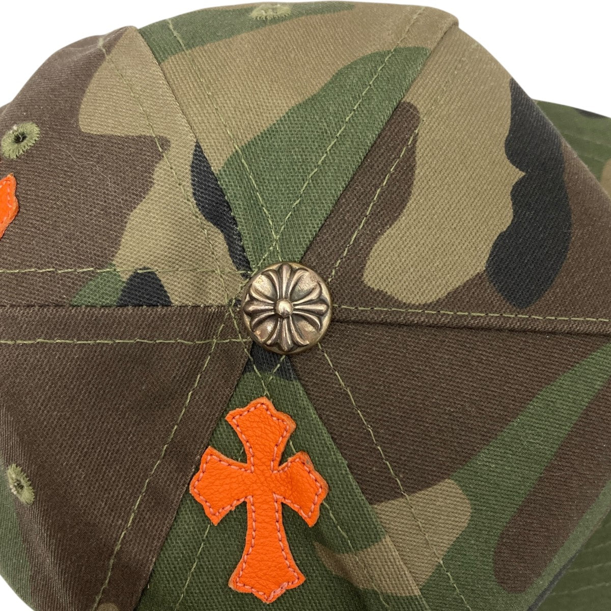 CHROME HEARTS(クロムハーツ) 迷彩クロスパッチキャップ グリーン