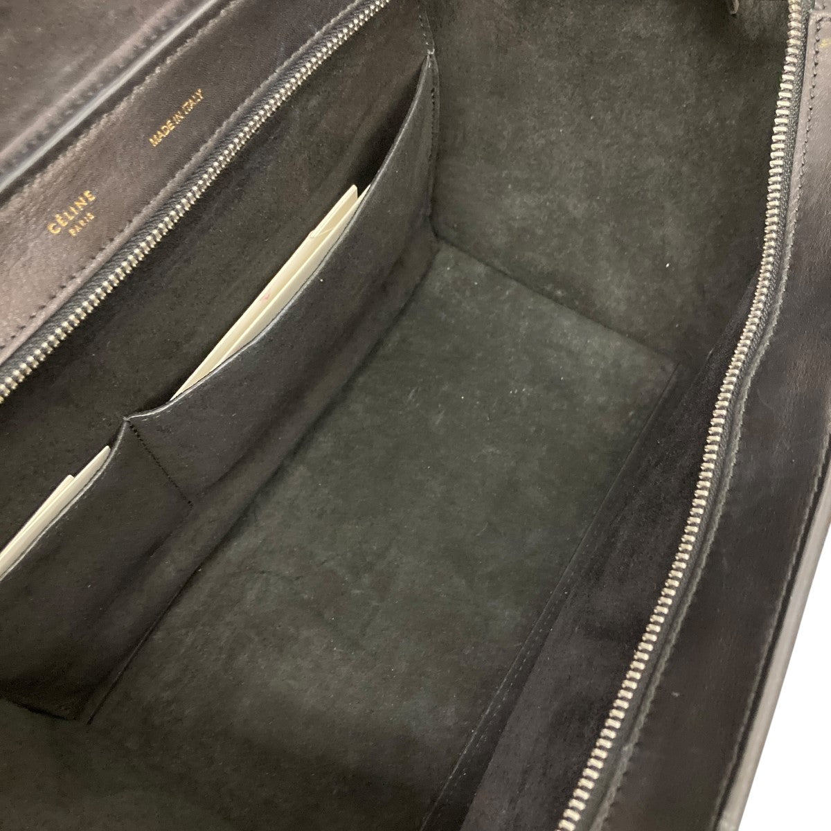 CELINE(セリーヌ) フィービー期ショルダーバッグ - クリーム×ブラック