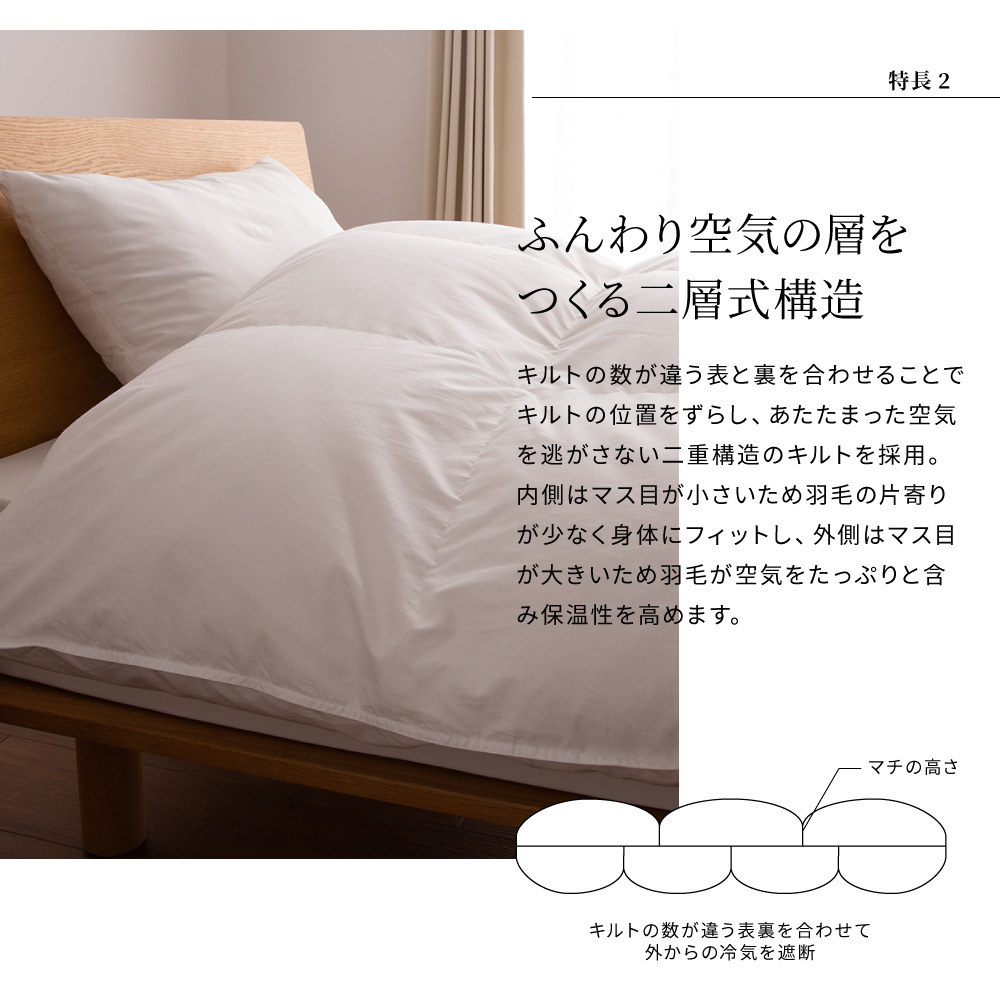 2層本掛けポーランド産マザーグース95%羽毛布団 - 甲州羽毛ふとん公式通販