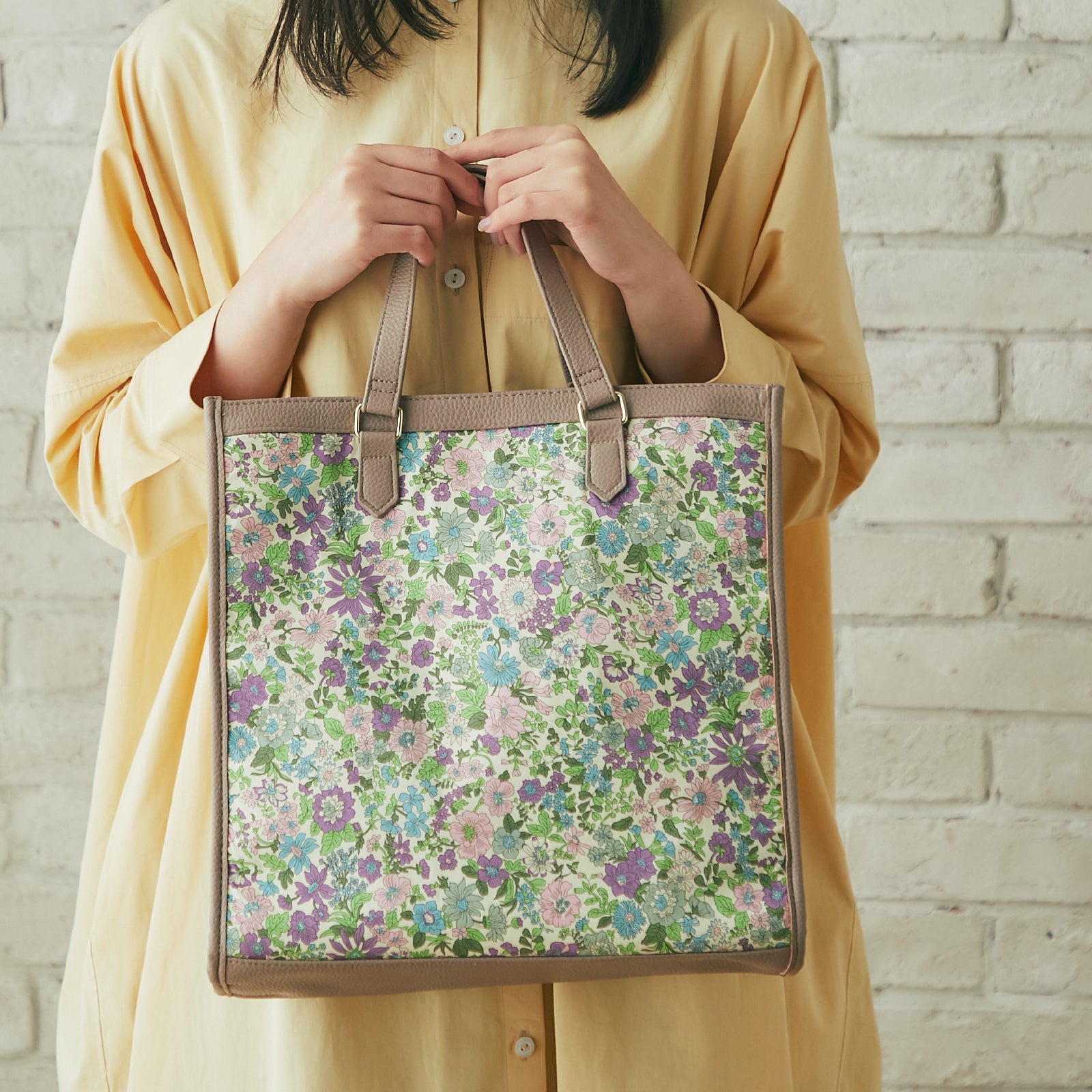 スクエアトートバッグ #187e Emily グリーン – INTERMODE KAWABE