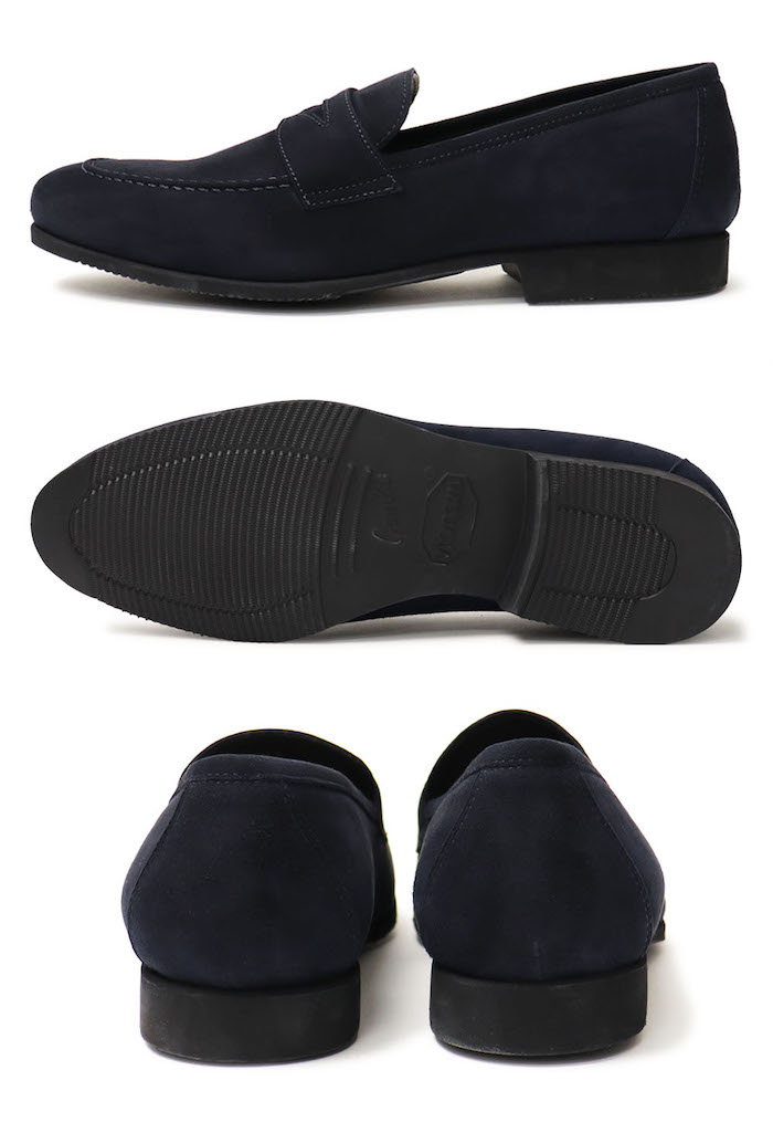 フェランテ / FERRANTE / ISEO / スエード ローファー【ネイビー