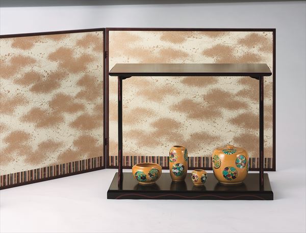 楽天市場】皆具 紺紫交趾 菊唐草 谷口菁嵐作（桐箱） : 茶道具商 左座園