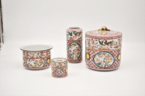 楽天市場】皆具 紺紫交趾 菊唐草 谷口菁嵐作（桐箱） : 茶道具商 左座園