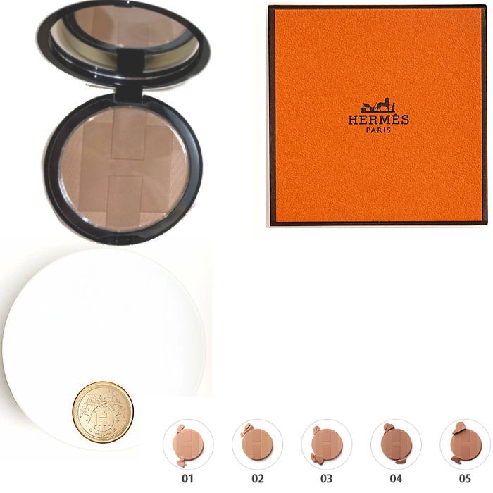 新品未使用Hermèsフェイスパウダー 01 パーマブラス ゴールド 限定品