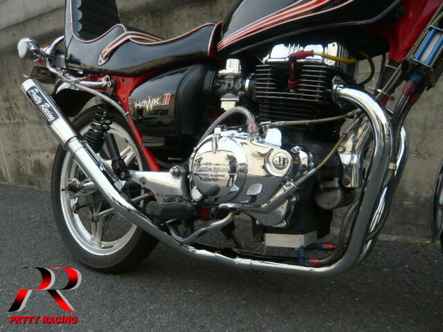 楽天市場】HONDA CB250T CB400T 極 ホーク2 サイドクロス管 メガホン