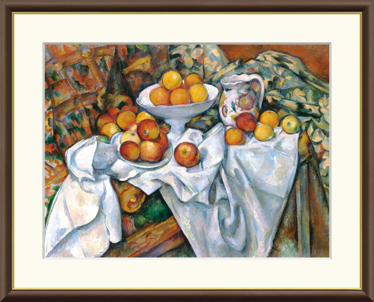楽天市場】絵画 世界の名画 林檎とオレンジ ポール・セザンヌ 額入り