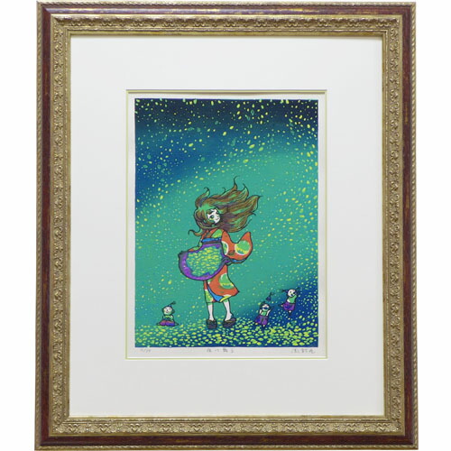 楽天市場】風鈴丸 額付き木版画 うたたね森 2000年 : ベルセーブ